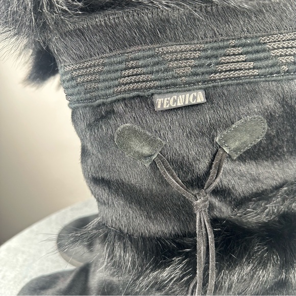 Tecnica Black Fur Après Ski Boots Made in Italy Womens Size 43 Winter Snow - Picture 5 of 11